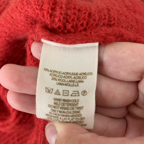 Free People Easy Days Off the Shoulder Sweater Red - Picture 10 of 10